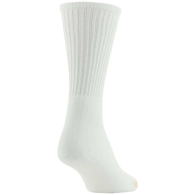 GOLDTOE Women's ULTRATEC Crew Socks, 3-Pairs, White, Shoe Size: 6-9 - Image 4